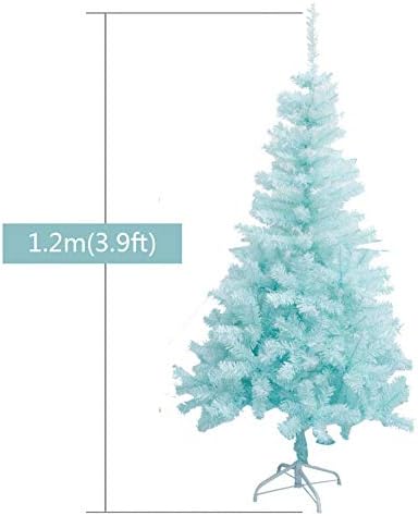 עץ חג המולד של ZPEE Blue PVC, עץ אורן קישוט חג המולד מלא מלאכותי עם עמדת מתכת קל להרכבה עץ חשוף -1.2 מ
