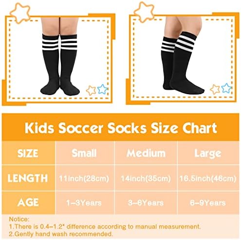מגמות אמריקאיות ילדים פעוטות גרבי כדורגל בברך צינור גבוה גרביים ארוכות שלוש גרביים אחידים לבנות