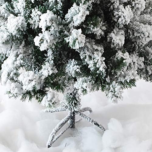 6ft פרימיום שלג לבן/נוהר יחידת עץ חג המולד מלאכותי ציר חג המולד עץ אורן עץ עץ עץ חופשה עם מעמד מתכת, ירוק