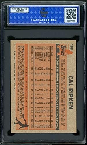 Cal Ripken Card 1983 Topps 163 ISA 9 Mint