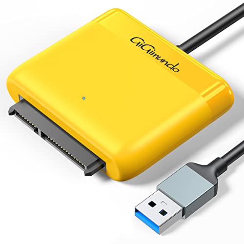 Gigimundo SATA ל- USB 3.0 מתאם, 1ft SATA לכבל USB עבור SSD ו- HDD בגודל 2.5 אינץ ', ממיר חיצוני