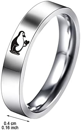 טבעת טבעת פלדת טיטניום פשוטה טבעת טבעת תכשיטים חמודים טבעות טבעת