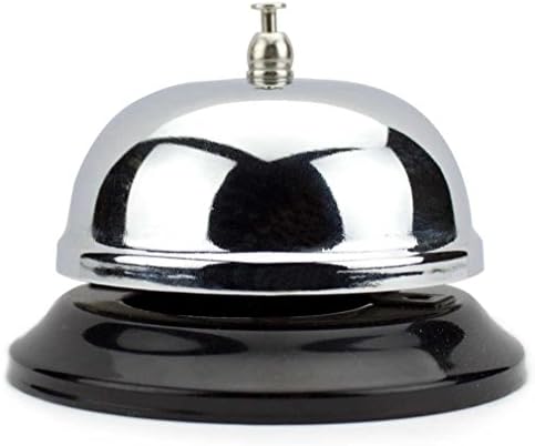 פעמון שירות כרום עם בסיס שחור על ידי ציוד משרדי של לנסקי על ידי ציוד משרדים של לנסקי