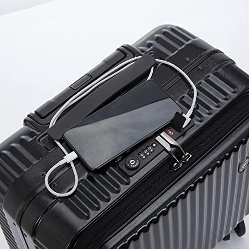 S Unite Star 18 אינץ 'נמשך מזוודות עם כיס מחשב נייד קדמי, ABS קשיח קל משקל+PC+מזוודה מסגרת אלומיניום