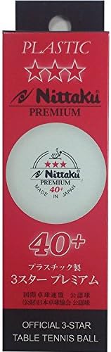 Nittaku Premium 3 Star ITTF 40+ כדורי טניס שולחן פלסטיק, 18 כדורים