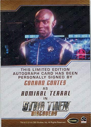 גילוי מסע בין כוכבים עונה 1 כרטיס חתימה קונרד קואטס כאדמירל טרל