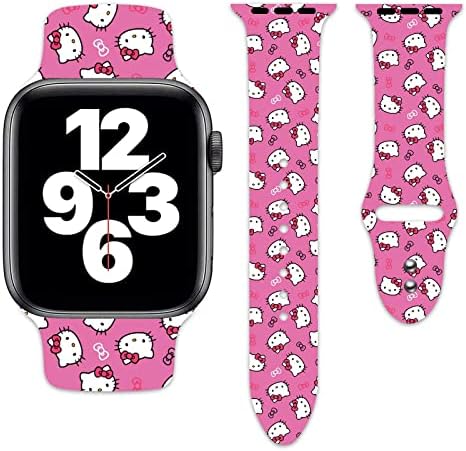להקות חתולים חמודות עבור Apple Watch, רצועת קריקטורה סיליקון רכה תואמות את סדרת IWatch 8 7 6 5 4 3 2 1 SE לגברים
