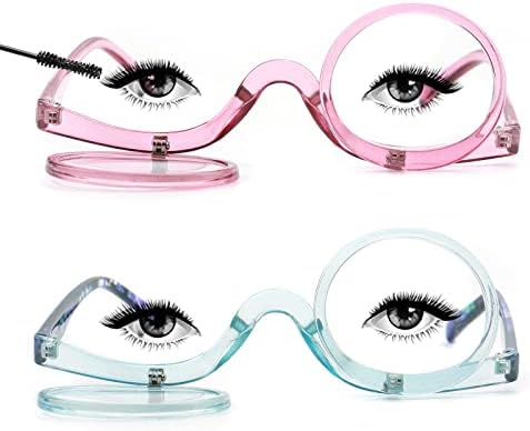 משקפי קריאה של איפור Soarea לנשים קוראים קוסמטיים מעיכים עדשה מגדלת משקפי ראייה S3661,2packs