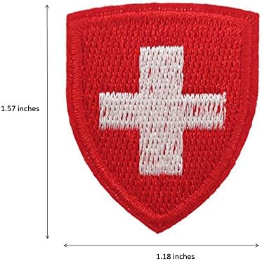 טקס חמוד 3 יחידות סט מיני שוויץ מגן דגל ברזל רקום על תפירה על טלאים סמל נסיעות שוויצרי