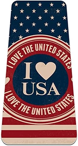 סיבזה אני אוהב ארהב אמריקאי דגל פס כוכב פרימיום עבה יוגה מחצלת ידידותי לסביבה גומי בריאות & מגבר;