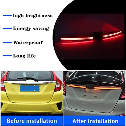 2015-2020 1 יחידות דרך מנורת אחורי זנב אור בר פגוש רפלקטור אורות הפעל אותות אדום + סיבי פחמן