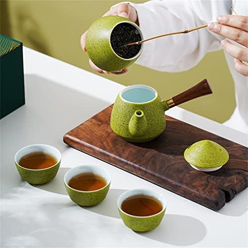 ZSEDP סיר תה יצירתי סיר ארבע כוסות כוס תה נוחה עם פחיות
