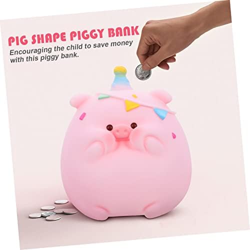 עיצוב בנק חזירים של Homoyoyo לילדים ביתיים בנק ויניל חזיר דגם ויניל ארנק ילדים מטבע ורוד מטבע