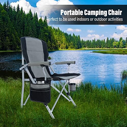 כיסא קמפינג מתקפל כיסא חוף חיצוני חיצוני, תמיכה בכיסא דשא כבד מתקפל 330 קילוגרמים, כיסא מחנה קל משקל עם