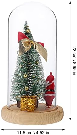 גרבי גרביים קליל עץ חג המולד כיפת זכוכית: עץ חג המולד LED בכיפה מיני עץ מקדים עץ זוהר עץ חג