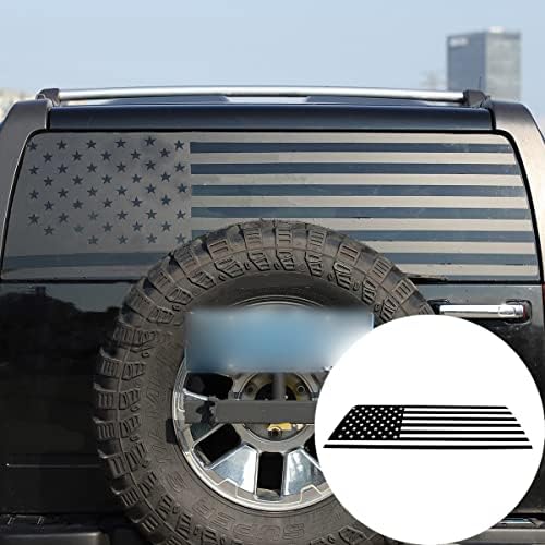 חלון אחורי מדבקות דגל אמריקאי מתאימות לשנים 2005-2009 Hummer H3, מדבקת חלון תא זנב, אביזרי מדבקה לקישוט חלון אחורי,