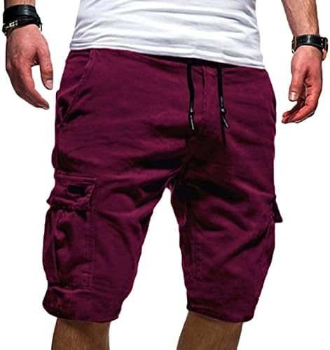 Maiyifu-GJ גברים מותניים אלסטיים מכנסיים קצרים מרובי כיסים רופפים מתאימים חיצוניים חיצוניים משקל קל משקל משקל