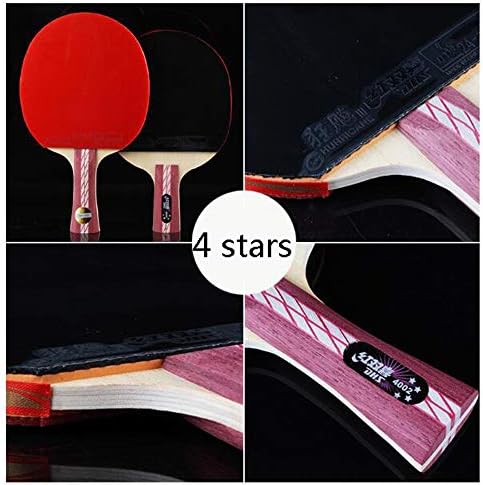 משוט Sshhi Ping Pong, 4 כוכבים, ידית נוחה, משוט טניס שולחן פוגעני, מוצק/כפי שמוצג/ידית קצרה