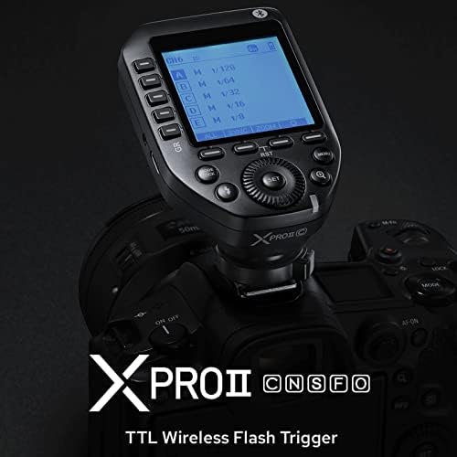 Godox Xproii-C TTL 2.4 גרם אלחוטי במהירות גבוהה סינכרון 1/8000, 11 פונקציות הניתנות להתאמה אישית, כפתור