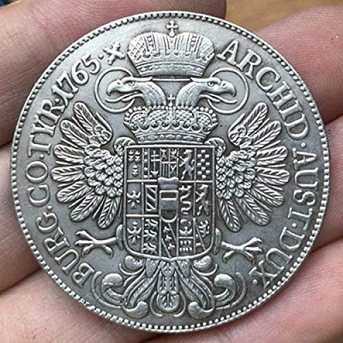 1765 אוסטריה 1 מטבעות ת'לר העתק 41 ממ מתנות אוסף קישוטים