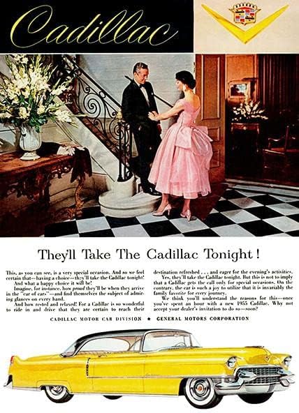 1955 - קדילאק - הם ייקחו הלילה את הקדילאק! - מגנט פרסום לקידום מכירות