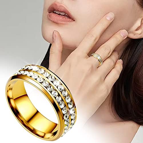 פס חתונה מעוקב עגול לגברים זירקוניה נירוסטה טבעת מלוטשת טבעת שחורה CZ מבטיחה טבעת אירוסין