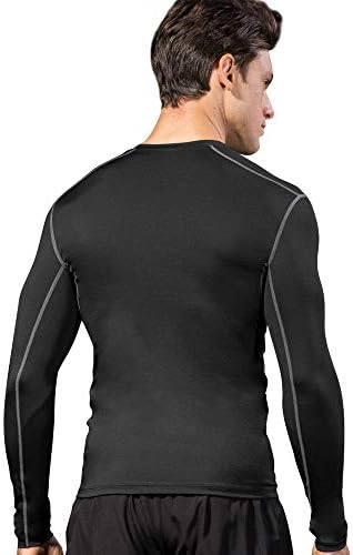 חולצת דחיסה של קוויריר 3 חבילה של חולצת דחיסה של גברים ארוכי שרוול ארוך לגברים בגברים ספורט ספורט צמרות