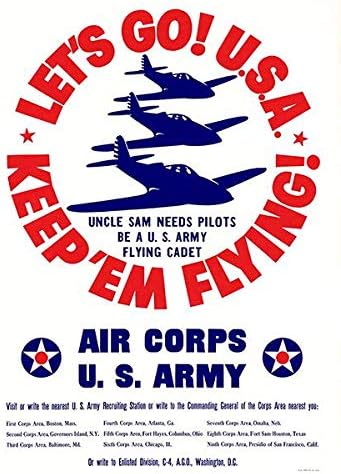 בואו נלך! ארה ' ב לשמור אותם עפו! - חיל האוויר של צבא ארצות הברית - 1941-פוסטר גיוס