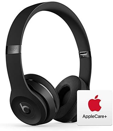 Beats Solo³ אוזניות אלחוטיות אוזניות - שבב Apple W1 - שחור עם AppleCare+ BUNDLE