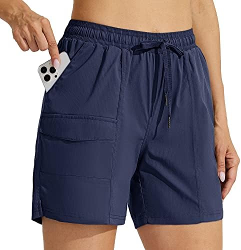 ויליט מכנסי טיול לנשים קצרים 5 אינץ 'מכנסיים קצרים חיצוניים גולף חיצוני מהיר יבש מכנסיים קצרים