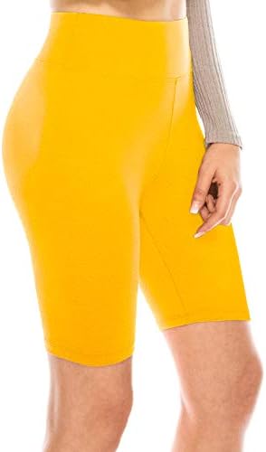 תמיד מכנסי אופנועים עם מותניים גבוהים תמיד - אימון רך חמאה מפעיל מכנסי יוגה צהוב פלוס גודל