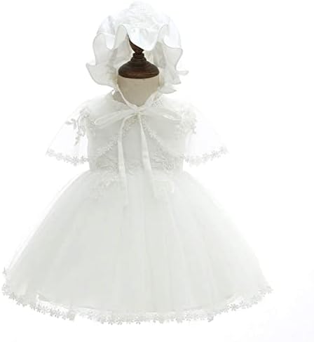 תינוקות קואוזי שמלת הטבילה שמלת נסיכה שמלת כלה טבילה מגדלת שמלות 3 יחידות סט