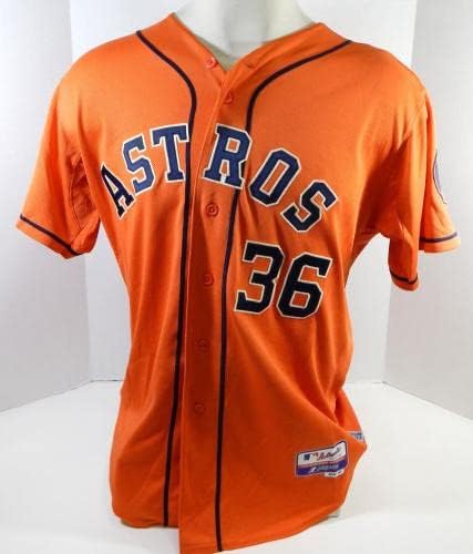 2013-19 יוסטון אסטרוס 36 משחק משמש צלחת שם ג'רזי כתום הוסרה 46 DP23879 - משחק משומש גופיות MLB