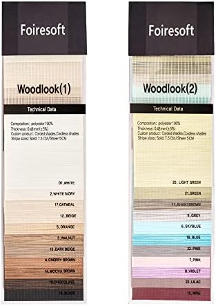 Foiredoft Woodlook Shade Shade Spatchs מדגם ב 22 צבעים