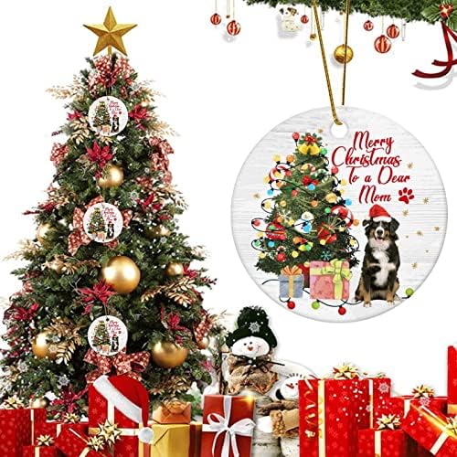 3 אינץ 'כלב חג המולד צ'או צ'או צ'או קישוטים קישוטי חג מולד שמח לאבא היקר קישוטי חג המולד עגולים לילדים בנים