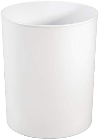 Idesign פרנקלין BPA נטול פסולת עגול פסולת עגולה, 8 x 8 x 9.75 , לבן