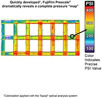 מיפוי לחץ משטח נמוך במיוחד של פוג ' יפילם; סרט המציין לחץ; טווח לחץ חיישן מישוש 0.87 – 7.3 פסי;
