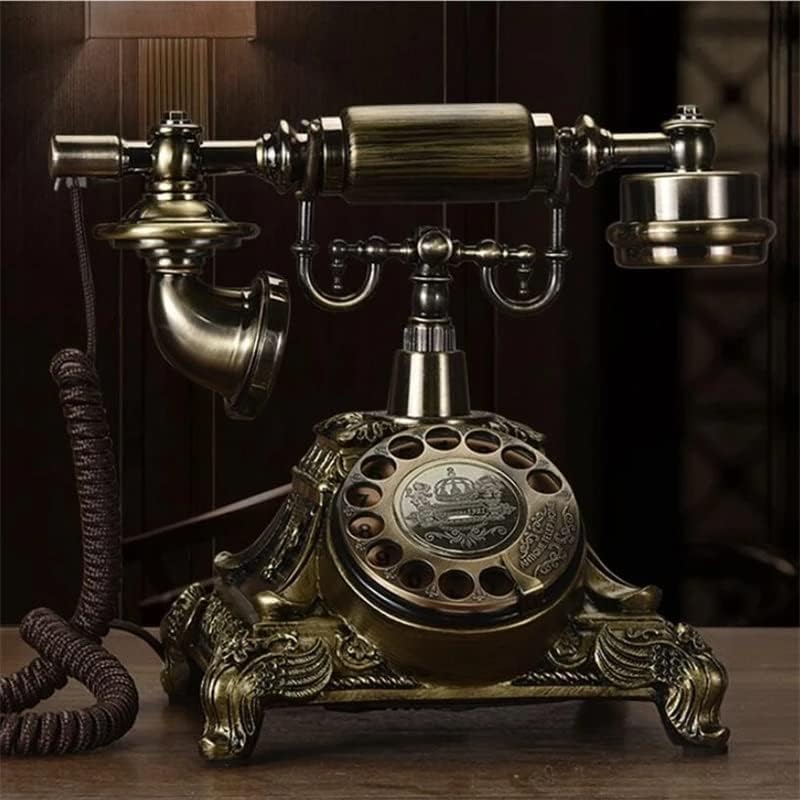 N/A חיוג רוטרי עתיק אירופי ישן טלפון קבוע רטרו הביתה טלפון קווי מיושן מיושן