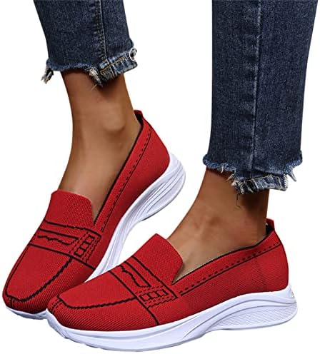 נעליים יומיומיות לנשים בוהן עגול מזדמן שטוח נעליים לנשימה רשת נעלי ספורט ליידי בנות נעלי ריצה ריצה