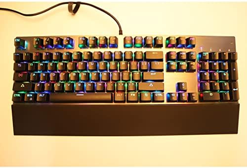 מקלדת מכאנית, 104 מפתחות כפתור מקצועי משחק מכאני מקלדת עם תאורה אחורית מחשב מחשב משחקי מקלדות