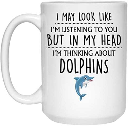 ש. פדישופס דולפין מתנה, דולפין ספל, מצחיק דולפין מתנות, דולפין מאהב, דולפין מתנות לנשים, שלה, גברים, לו,