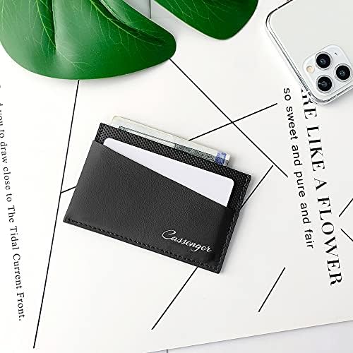 קסנגר עסקי סדרת שחור עור מקרה תואם עם אייפון 13 פרו מקס + קסנגר שחור מינימליסטי ארנק עבור גברים ונשים