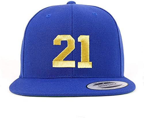 טרנדי הלבשה חנות מספר 21 זהב חוט שטוח ביל סנאפבק בייסבול כובע