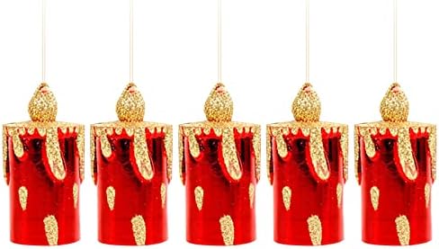 5 יחידות סימולציה לחג המולד סוכריות בצבע עץ חג המולד סידור אבקת בצל תליון תליון עץ חג המולד תליון קישוט אבזרי