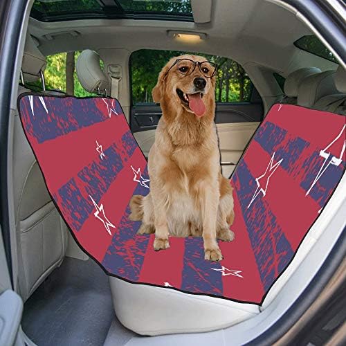 מותאם אישית אמריקאי יצירתי צבע אמנות פנטגרם הדפסת רכב מושב מכסה לכלבים עמיד למים החלקה עמיד רך