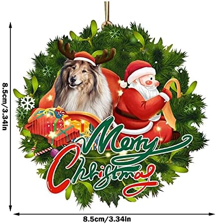 קישוטי חג המולד חיצוניים מקורה קישוטי חג מולד מגניבים 2021 קישוטי חג המולד בהתאמה אישית כלב וסנטה קלאוס