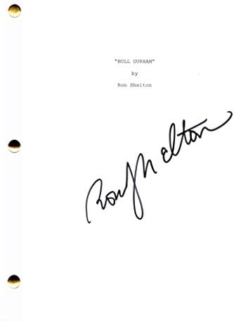 רון שלטון חתום על חתימה בול דוראם תסריט סרט מלא - זוכה האוסקר התסריט המקורי הטוב ביותר, נדיר מאוד