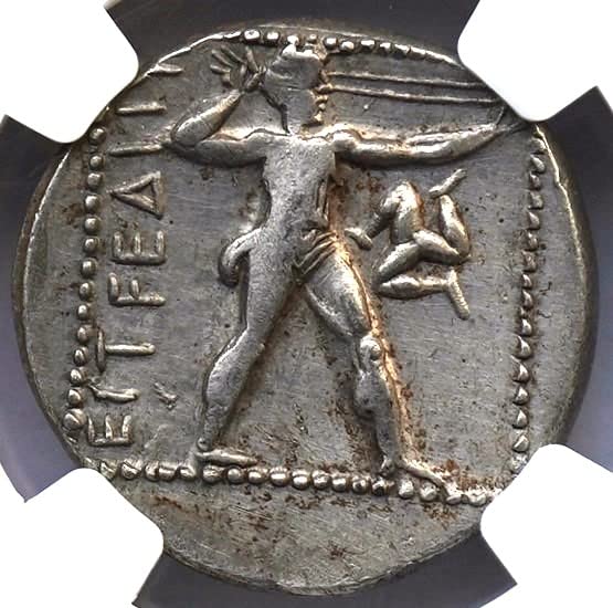 GR 380-325 לפני הספירה מתאבקים יוון עתיקים ומטבע מטבע יוון יווני נדיר יווני נדיר מאוד NGC