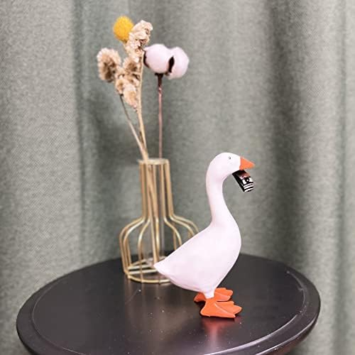 פסל אווז מגנטי של Sietioji עבור קולב מפתח, פסלי גן ברווז אווזים קישוט עיצוב אמנות לעיצוב בית מתנות חמירת