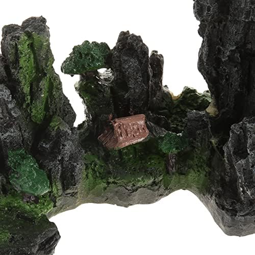 אקווריום נוף הרים, מלאכותי ימיים רוק אבן עבור האקווריום חממה קישוט, אפור, ירוק, 9.06 גובה